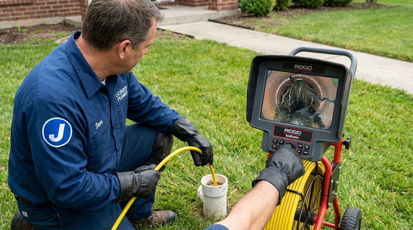 Sewer camera inspection being performed by Johns Plumbing LLC in Dodge City